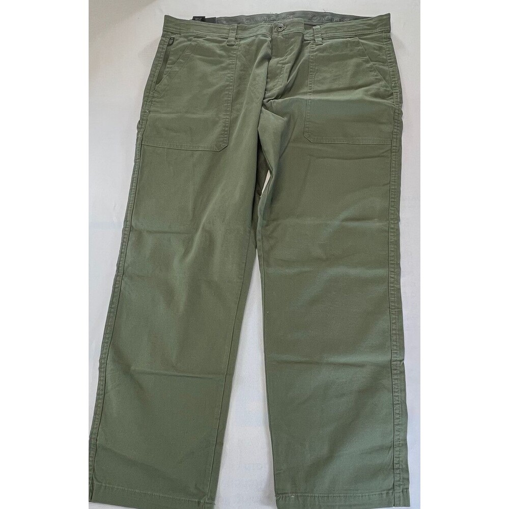 WP Weatherproof Mens Green Stretch Straight Leg Hiking Pants Phone Pocket 40x30